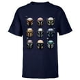thumbnail image 1 of Star Wars The Mandalorian Battle Worn Helmets - Short Sleeve T-Shirt for Kids - Customized-Navy, 1 of 5