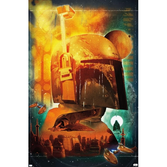 Star Wars: The Mandalorian - Boba Fett By Joe Corroney Wall Poster, 22.375" x 34"