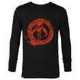 thumbnail image 1 of Star Wars The Mandalorian Bounty Hunter Stamp - Long Sleeve T-Shirt for Men - Customized-Black, 1 of 5