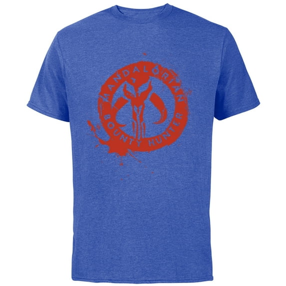 Star Wars The Mandalorian Bounty Hunter Stamp - Short Sleeve Cotton T-Shirt for Adults - Customized-Royal Heather