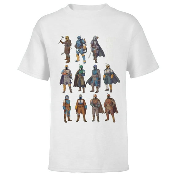Star Wars The Mandalorian Bounty Hunters This is the Way - Short Sleeve T-Shirt for Kids - Customized-White
