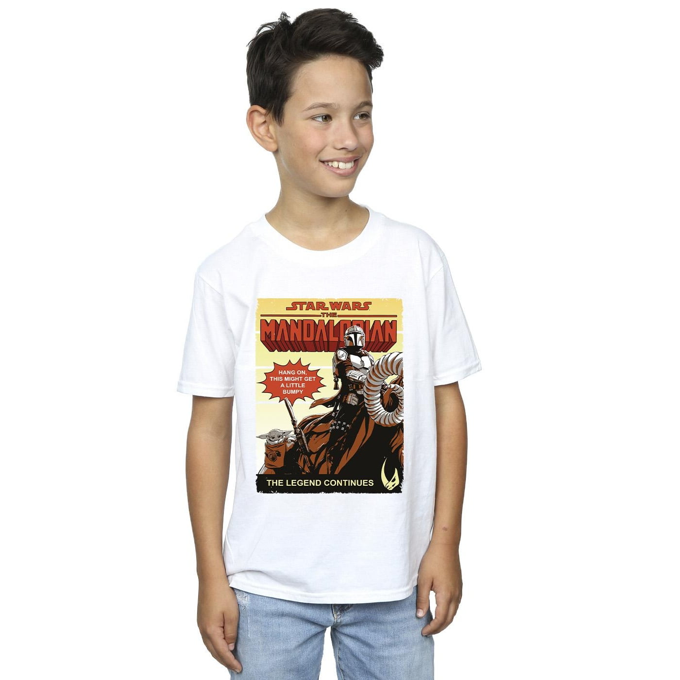 Star Wars The Mandalorian Boys Bumpy Ride T-Shirt - Walmart.com