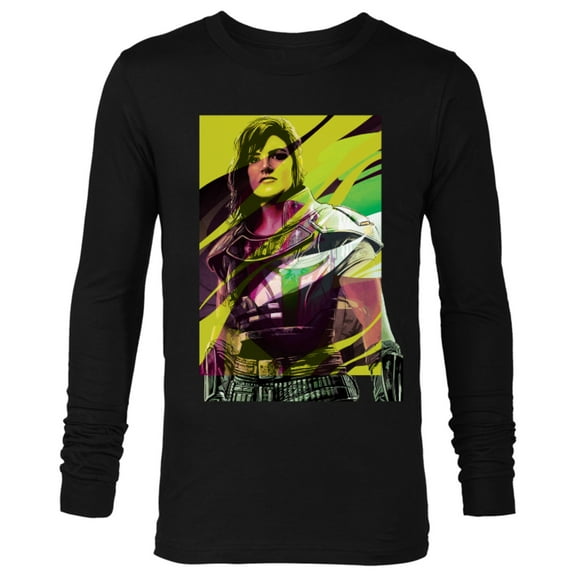 Star Wars The Mandalorian Cara Dune - Long Sleeve T-Shirt for Men - Customized-Black