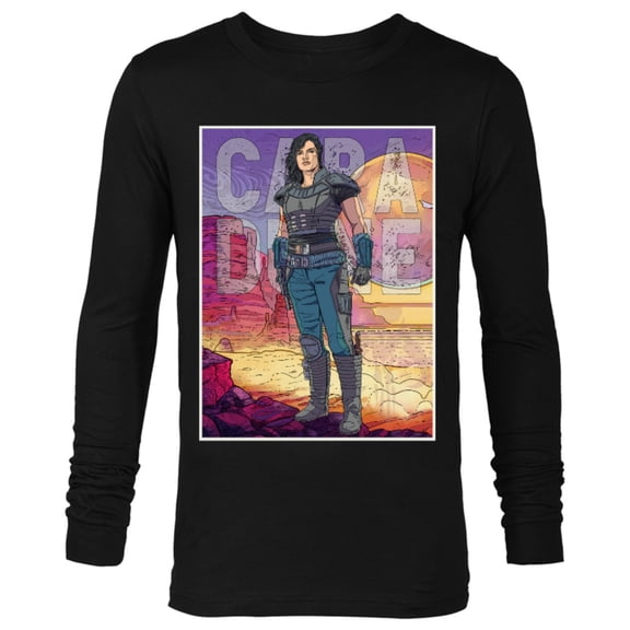 Star Wars The Mandalorian Cara Dune Painting - Long Sleeve T-Shirt for Men - Customized-Black