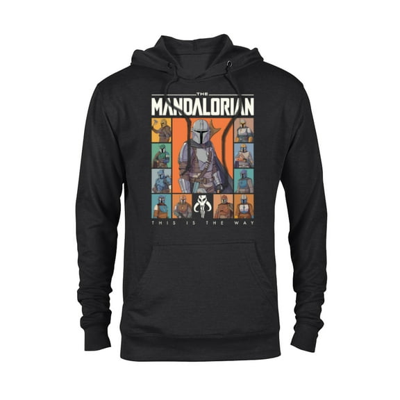 Star Wars The Mandalorian Character Grid This Is The Way - Pullover Hoodie for Adults - Customized-Black