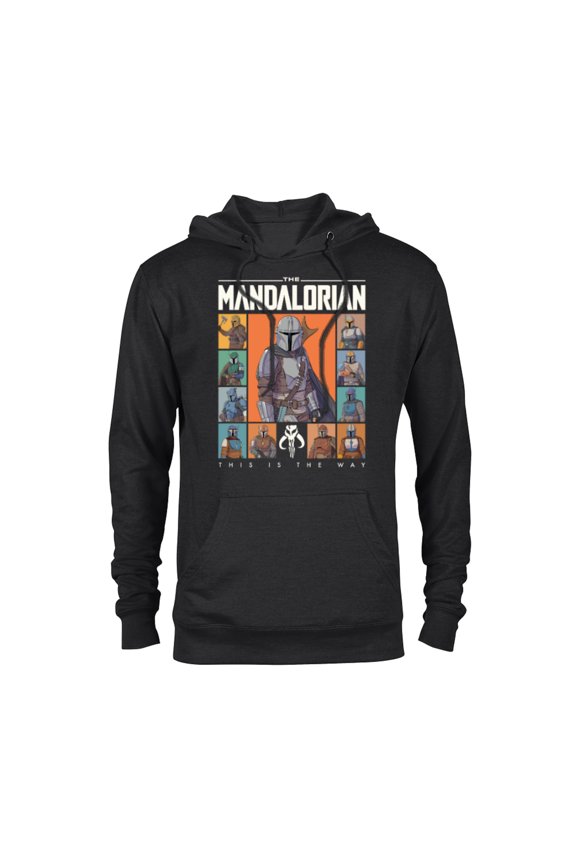 The Mandalorian Character Grid This Is The Way - Pullover Hoodie for Adults - Customized-Black