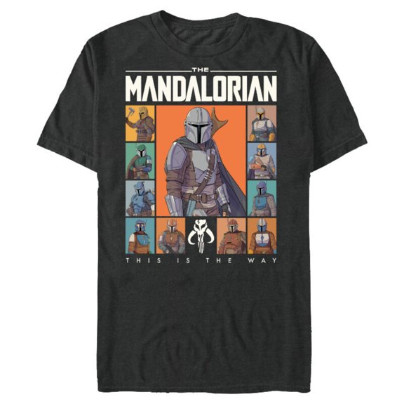 Star Wars The Mandalorian Character Grid This Is The Way - Short Sleeve Blended T-Shirt for Adults - Customized-Dark Heather