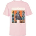 thumbnail image 1 of Star Wars The Mandalorian Character Grid This Is The Way - Short Sleeve T-Shirt for Kids - Customized-Soft Pink, 1 of 5