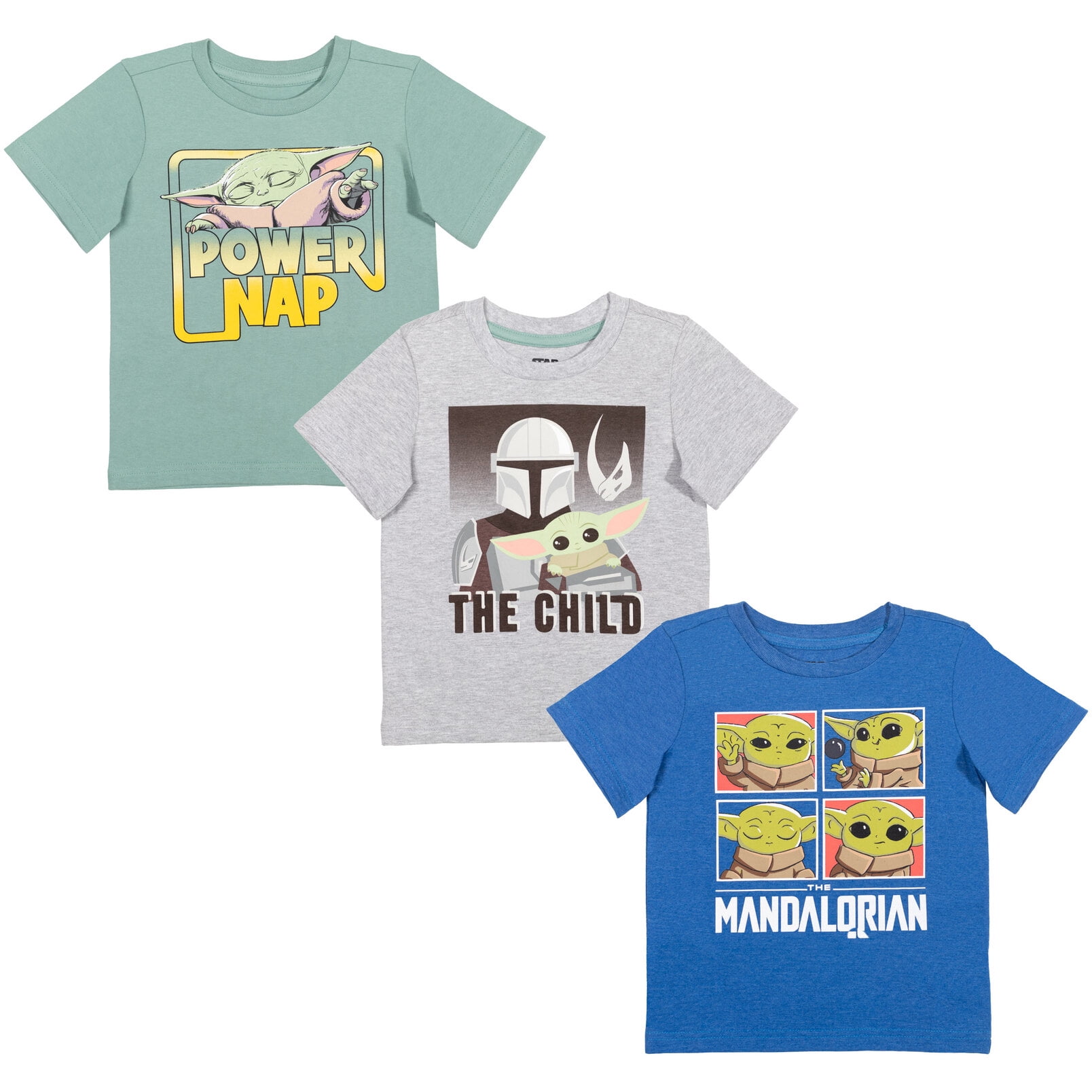 Star Wars The Mandalorian The Pack Kid Boys Kid to Child 3 Big Little Little T-Shirts