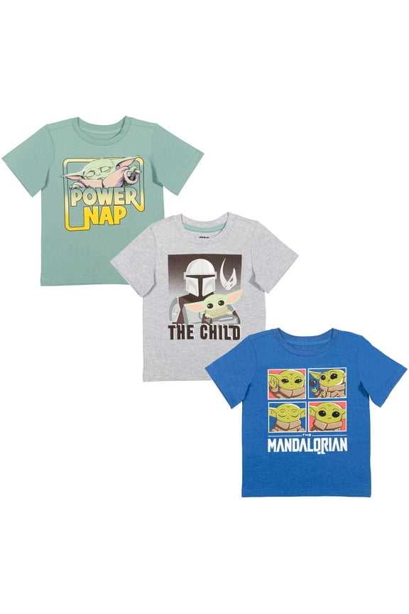 The Mandalorian Child Big Boys 3 Pack T-Shirts Infant to Big Kid
