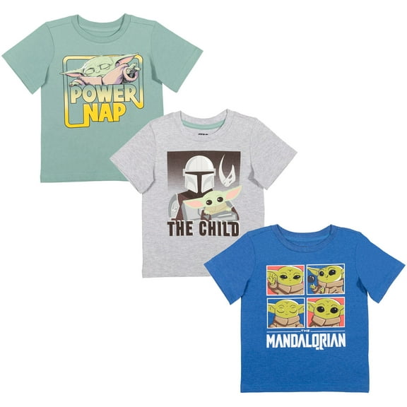 Star Wars The Mandalorian Child Little Boys 3 Pack T-Shirts Infant to Big Kid