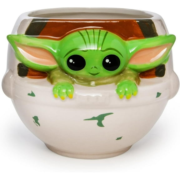Silver Buffalo Star Wars The Mandalorian Child Seated Ceramic 3D Sculpted Mug, 20-Ounces