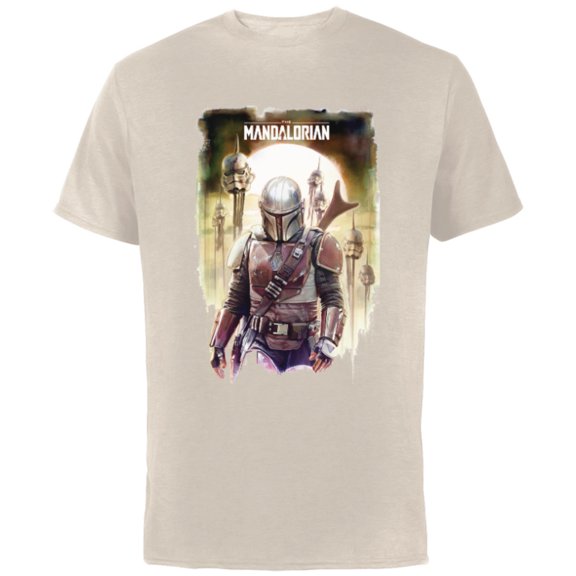 Star Wars The Mandalorian Conquer Poster - Short Sleeve Cotton T-Shirt for Adults - Customized-Natural