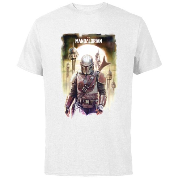 Star Wars The Mandalorian Conquer Poster - Short Sleeve Cotton T-Shirt for Adults - Customized-White