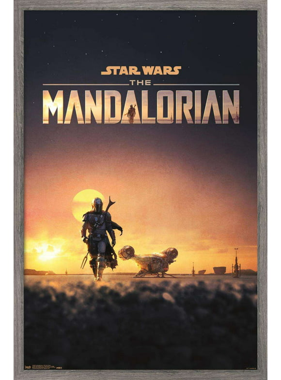 Star Wars: The Mandalorian - D23 One Sheet Wall Poster, 22.375" x 34", Framed