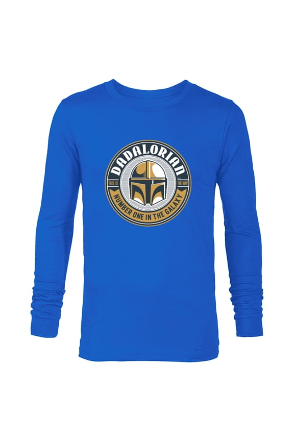 The Mandalorian Dadalorian - Long Sleeve T-Shirt for Men - Customized-Navy