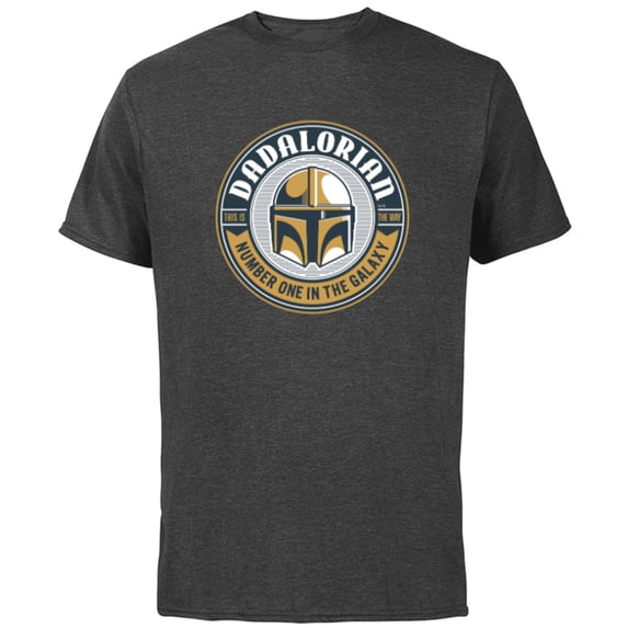 Star Wars The Mandalorian Dadalorian - Short Sleeve Cotton T-Shirt for Adults - Customized-Charcoal