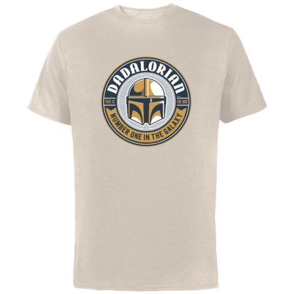Star Wars The Mandalorian Dadalorian - Short Sleeve Cotton T-Shirt for Adults - Customized-Natural
