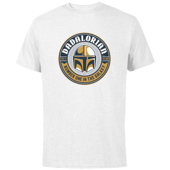Star Wars The Mandalorian Dadalorian - Short Sleeve Cotton T-Shirt for Adults - Customized-White
