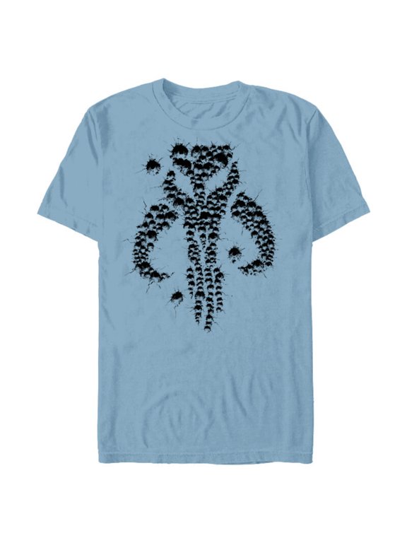 The Mandalorian Dotted Logo - Short Sleeve Blended T-Shirt for Adults - Customized-Ocean Blue