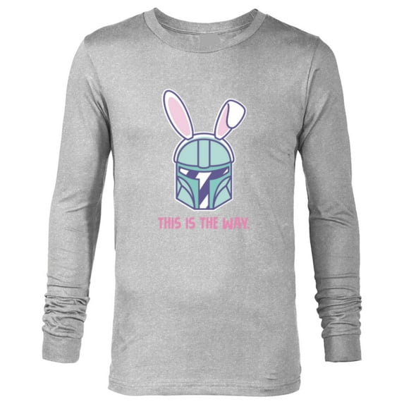 Star Wars The Mandalorian Easter Bunny Ears This is the Way - Long Sleeve T-Shirt for Men - Customized-Athletic Heather