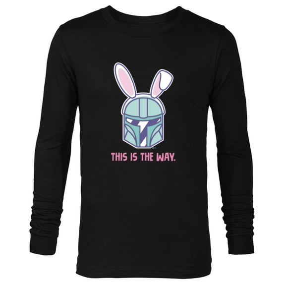 Star Wars The Mandalorian Easter Bunny Ears This is the Way - Long Sleeve T-Shirt for Men - Customized-Black
