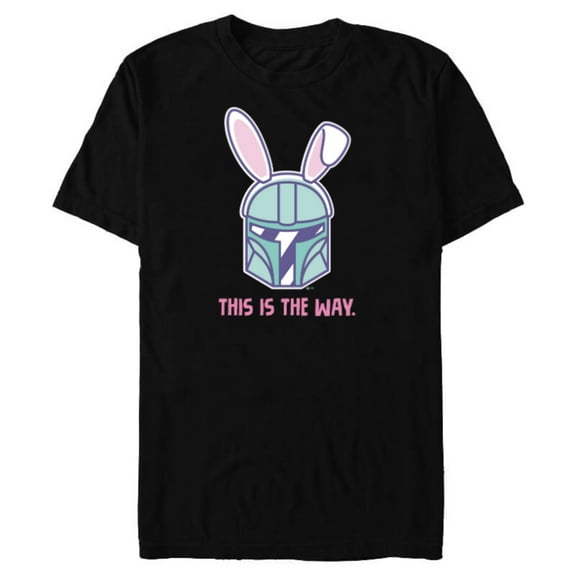 Star Wars The Mandalorian Easter Bunny Ears This is the Way - Short Sleeve Blended T-Shirt for Adults - Customized-Black