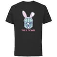 thumbnail image 1 of Star Wars The Mandalorian Easter Bunny Ears This is the Way - Short Sleeve Cotton T-Shirt for Adults - Customized-Black, 1 of 5