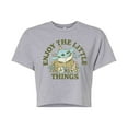 thumbnail image 1 of Star Wars - The Mandalorian Enjoy The Little Things  - Juniors Cropped Short Sleeve Graphic T-Shirt, 1 of 5