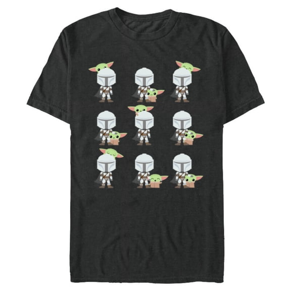 Star Wars The Mandalorian Expressions of the Child - Short Sleeve Blended T-Shirt for Adults - Customized-Dark Heather