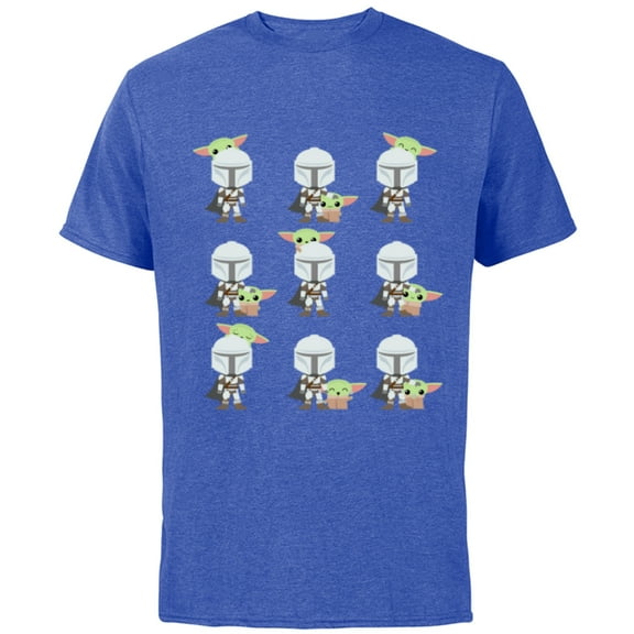Star Wars The Mandalorian Expressions of the Child - Short Sleeve Cotton T-Shirt for Adults - Customized-Royal Heather