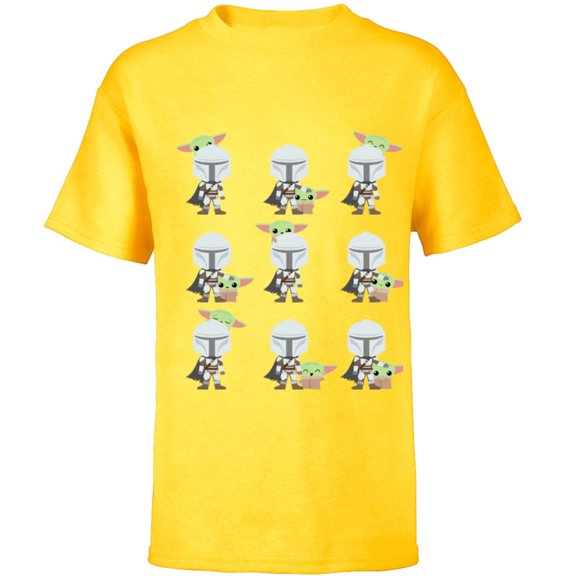 Star Wars The Mandalorian Expressions of the Child - Short Sleeve T-Shirt for Kids - Customized-Yellow