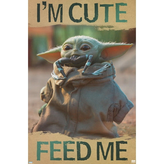 Star Wars: The Mandalorian - Feed Me Wall Poster, 22.375" x 34"