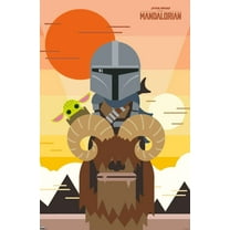 Star Wars: The Mandalorian - Geo Pop Sunset Wall Poster, 14.725" x 22.375"