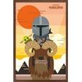 thumbnail image 1 of Star Wars: The Mandalorian - Geo Pop Sunset Wall Poster, 22.375" x 34", Framed, 1 of 3