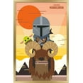 thumbnail image 1 of Star Wars: The Mandalorian - Geo Pop Sunset Wall Poster, 22.375" x 34", Framed, 1 of 3
