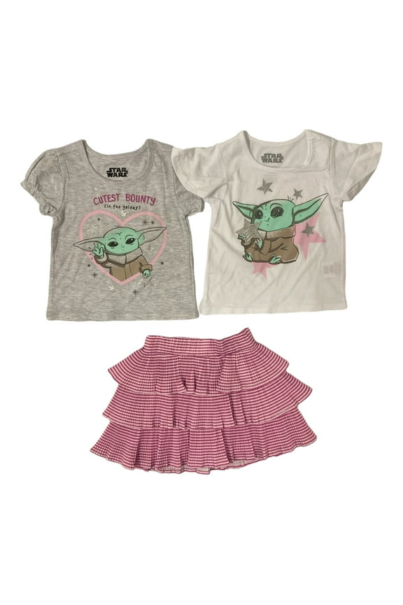 The Mandalorian Girl's Baby Yoda 3 Piece Set (4T)