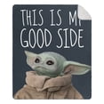 thumbnail image 1 of Star Wars The Mandalorian: Good Side Disney Cloud Sherpa Throw Blanket, 50 x 60 inches Green, 1 of 5