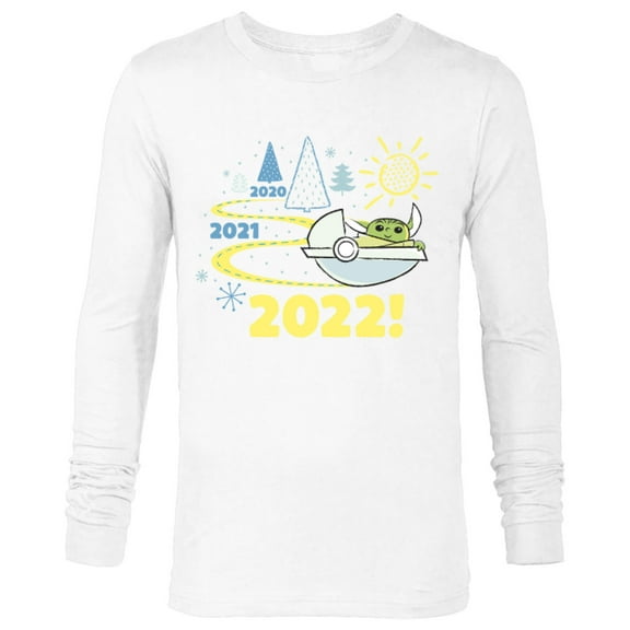 Star Wars The Mandalorian Grogu 2022 New Year’s Eve Standard - Long Sleeve T-Shirt for Men – Customized-White