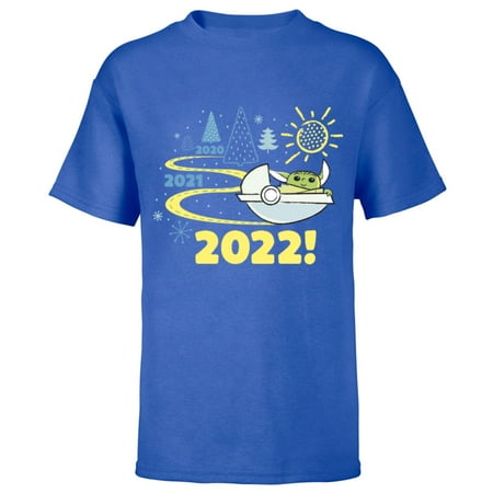Star Wars The Mandalorian Grogu 2022 New Year’s Eve Standard - Short Sleeve T-Shirt for Kids – Customized-Royal
