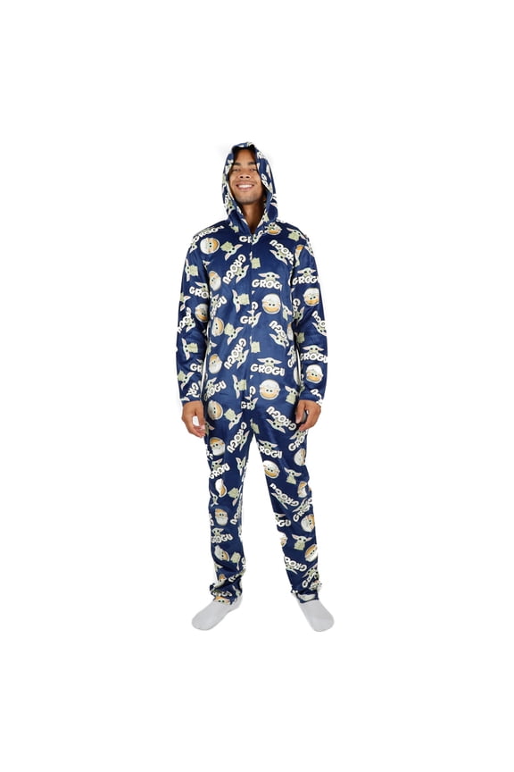 Star Wars The Mandalorian Grogu AOP Hooded Union Suit Large