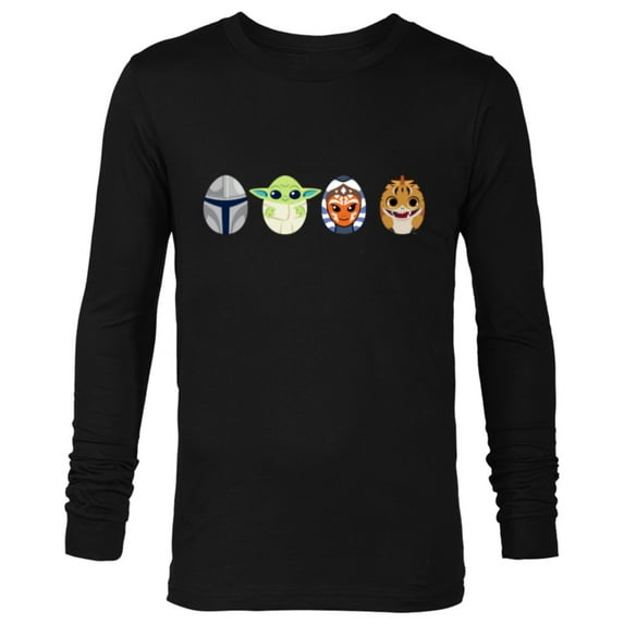 Star Wars The Mandalorian Grogu Ahsoka Loth-Cat Easter Eggs - Long Sleeve T-Shirt for Men - Customized-Black