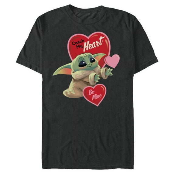 Star Wars The Mandalorian Grogu Be Mine Valentine - Short Sleeve Blended T-Shirt for Adults – Customized-Dark Heather