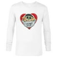 thumbnail image 1 of Star Wars The Mandalorian Grogu Be My Valentine - Long Sleeve T-Shirt for Men – Customized-White, 1 of 5