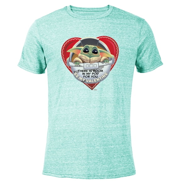 Star Wars The Mandalorian Grogu Be My Valentine - Short Sleeve Blended T-Shirt for Adults – Customized-Ocean Blue