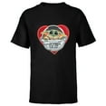 thumbnail image 1 of Star Wars The Mandalorian Grogu Be My Valentine - Short Sleeve T-Shirt for Kids – Customized-Black, 1 of 5