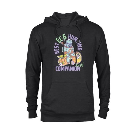 Star Wars The Mandalorian & Grogu Best Egg Hunting Companion - Pullover Hoodie for Adults - Customized-Black