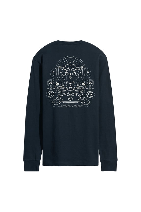 - The Mandalorian Grogu Celestial - Men's Long Sleeve Graphic T-Shirt