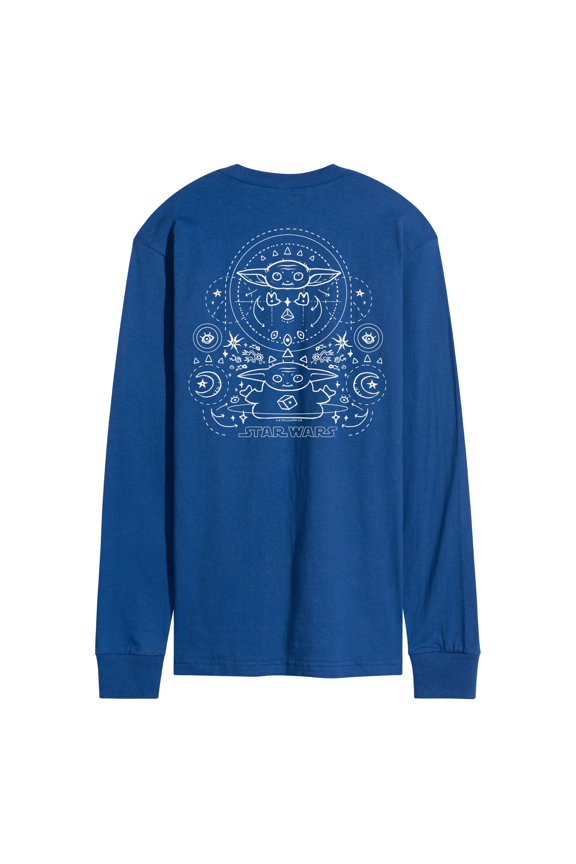 - The Mandalorian Grogu Celestial - Men's Long Sleeve Graphic T-Shirt