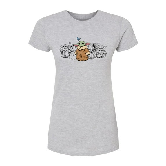 The Mandalorian - Grogu Multi - Juniors Fitted Graphic T-Shirt